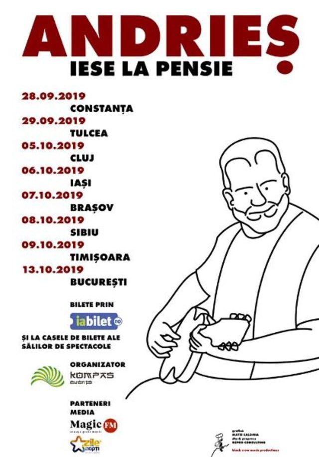 Alexandru Andries – Iese la pensie!
Programul evenimentului de la Sala Radio