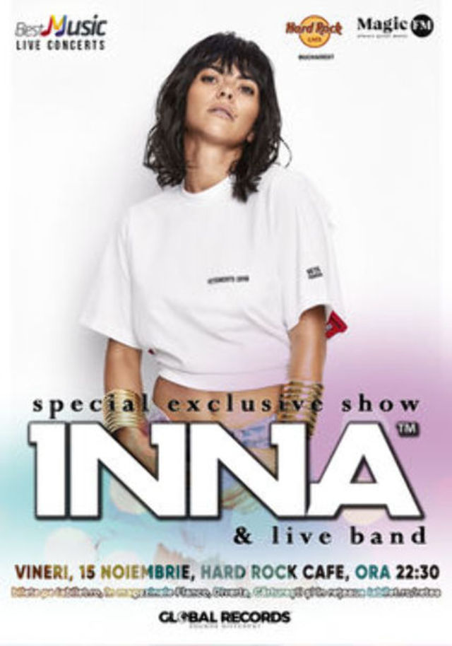 INNA - special exclusive show la Hard Rock Cafe pe 15 Noiembrie