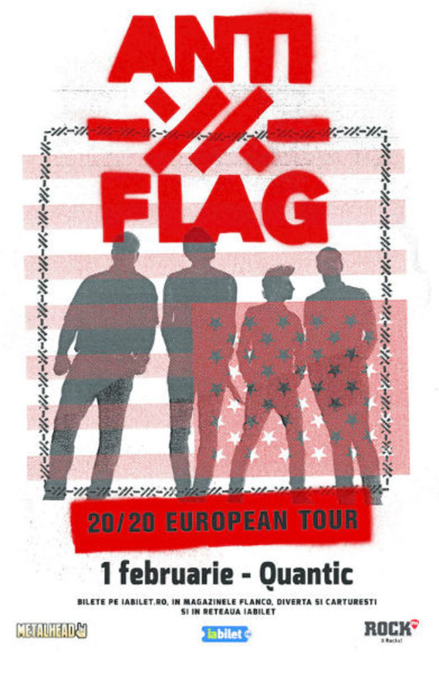 ANTI-FLAG in concert la Bucuresti, pe 1 Februarie 2020