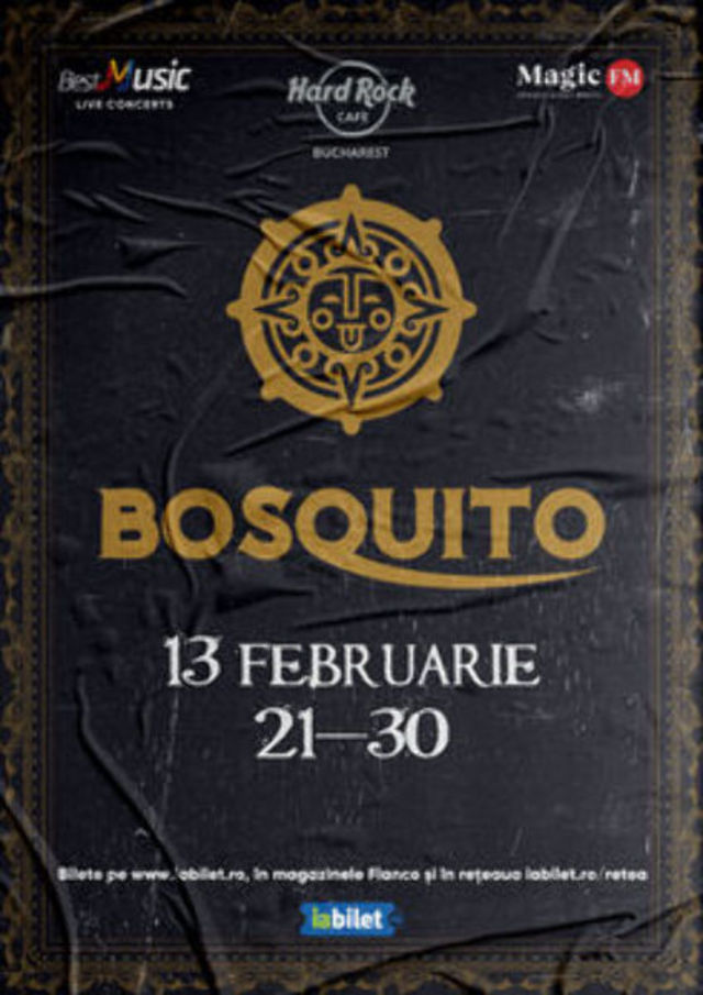 Concert Bosquito - Show Aniversar 20 de ani la Hard Rock Cafe pe 13 Februarie