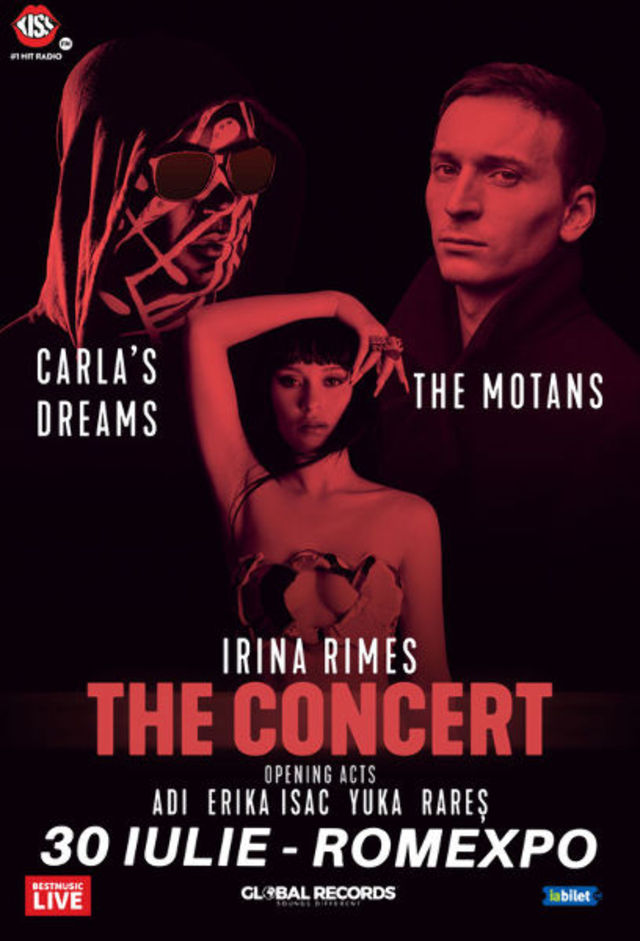  Carla's Dreams, Irina Rimes si The Motans - The Concert: Program si reguli de acces