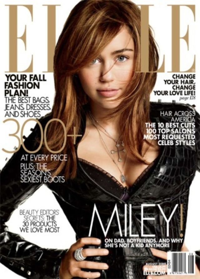 Miley Cyrus, in revista ELLE