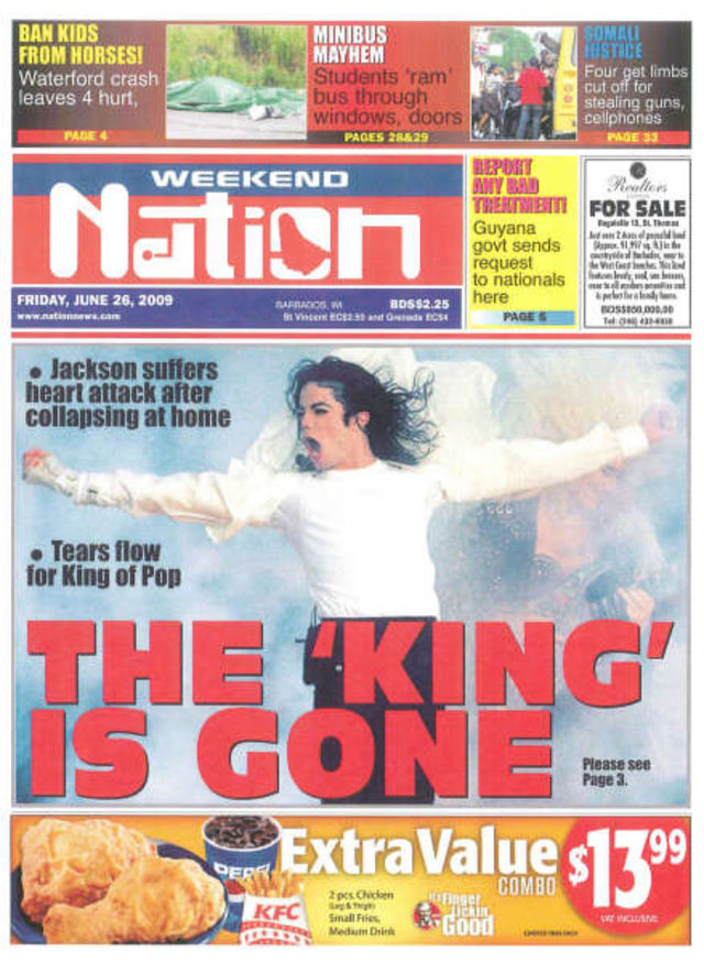 Michael Jackson - ziarul Weekend Nation