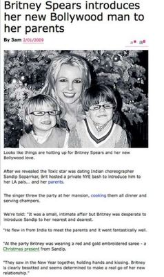 Britney Spears, cu iubitul indian la parinti